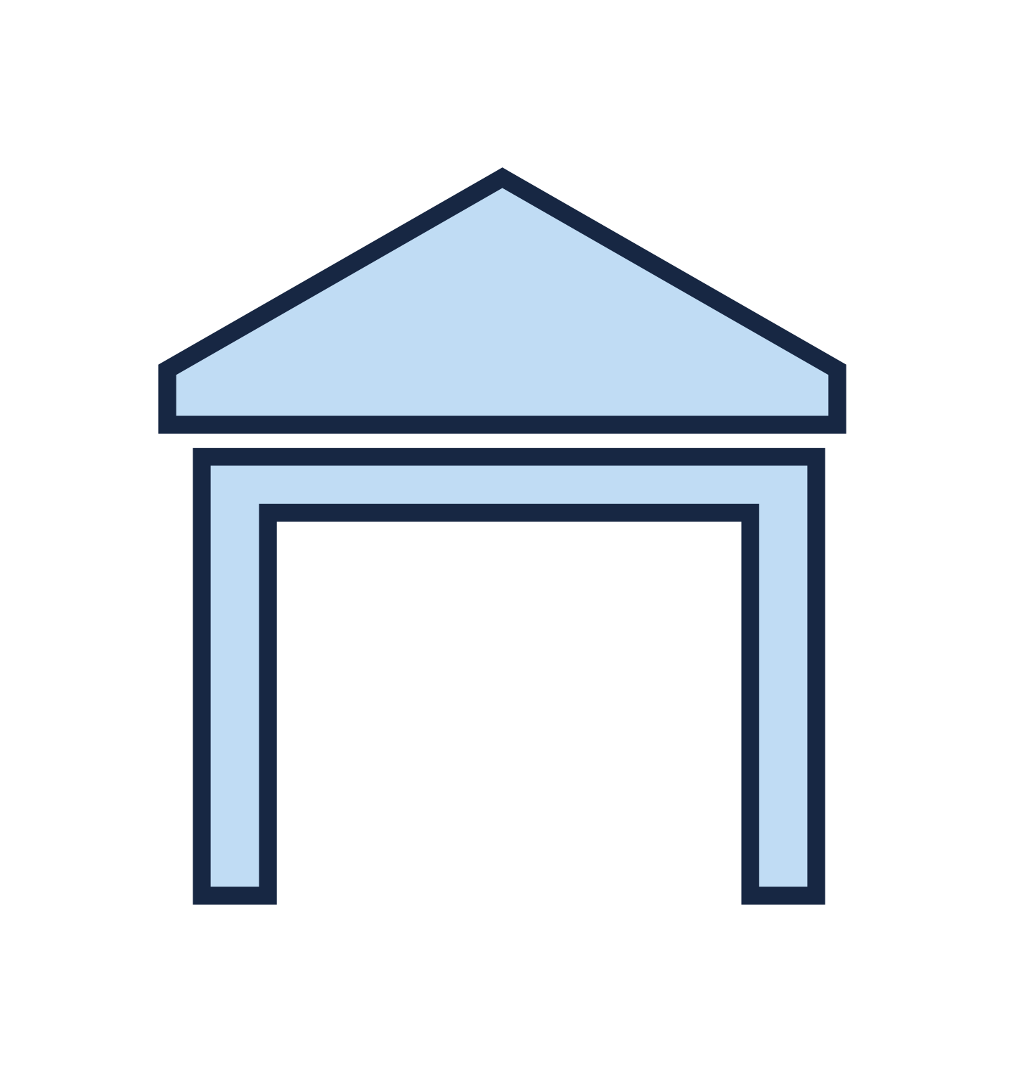 Carport med høj rejsning